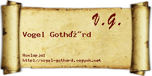 Vogel Gothárd névjegykártya